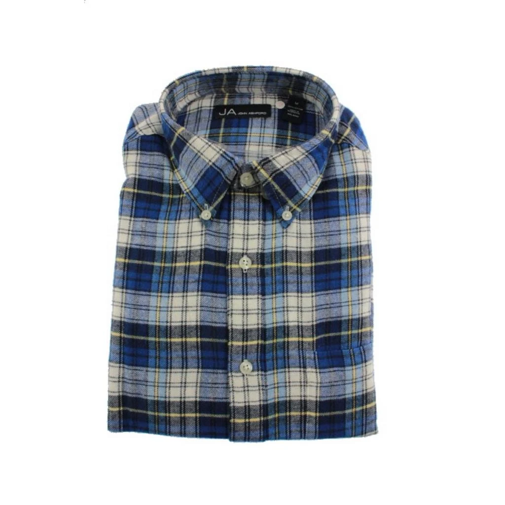 John Ashford Mens Plaid Flannel Button-Down Shirt 2