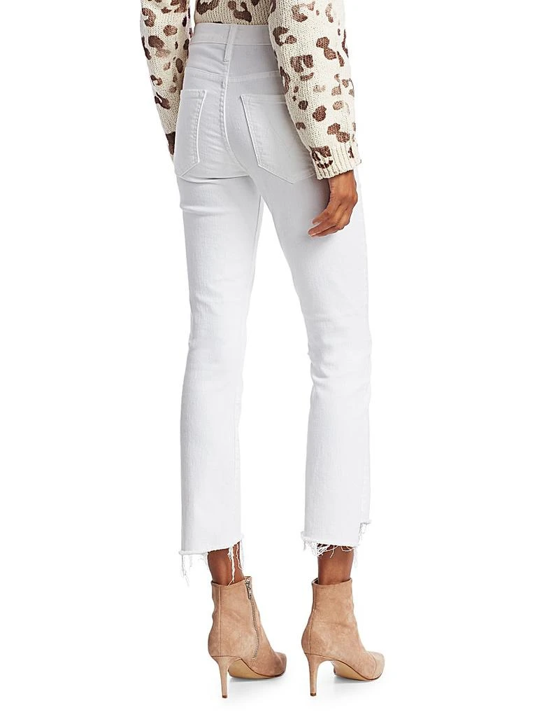 MOTHER The Insider High-Rise Step Frayed-Hem Stretch Boot-Cut Jeans 5