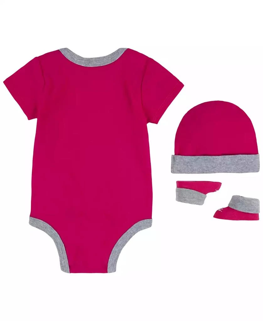 NIKE Baby Boys or Baby Girls Futura Logo Bodysuit, Beanie, and Booties, 3 Piece Gift Box Set 2