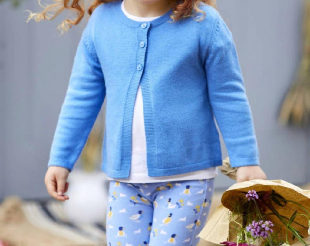 JoJo Maman Bébé Jojo Maman Bebe - Girl's Cornflower Classic Cardigan