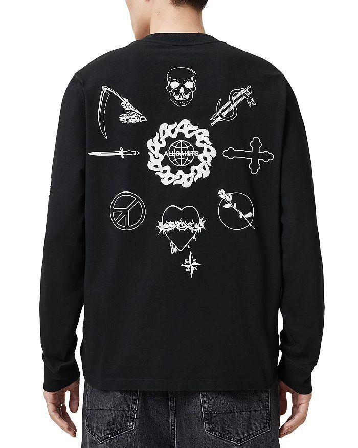 ALL SAINTS Orbital Graphic Print Long Sleeve Tee 4