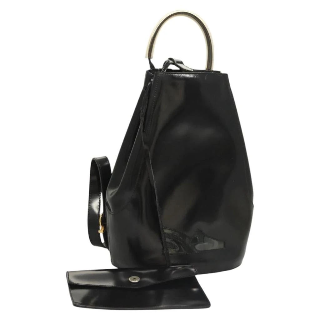 Salvatore Ferragamo Vintage Gancini Backpack Patent Leather Patent_Leather Backpack Bag (Pre-Owned) 1