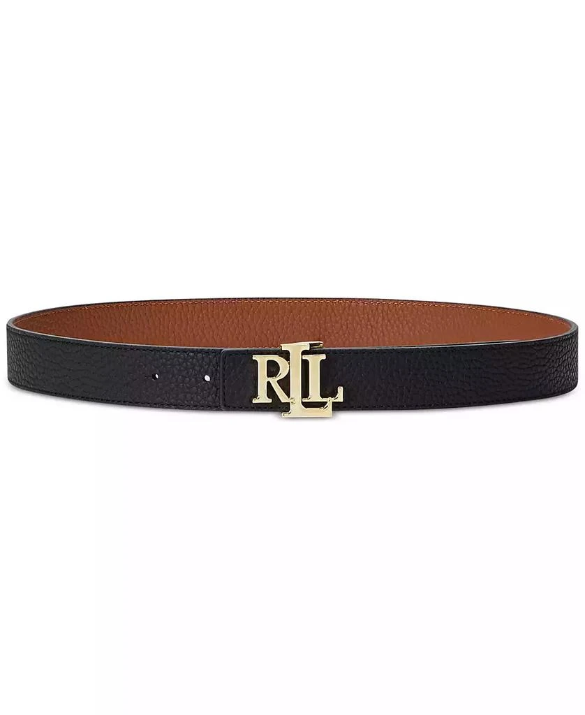 Ralph Lauren Women's Logo Reversible Pebbled Leather Belt 1
