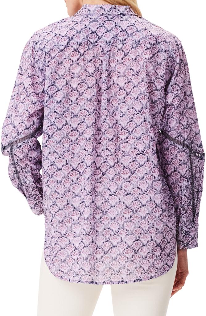 NIC+ZOE Falling Fans Cotton Button-Up Shirt