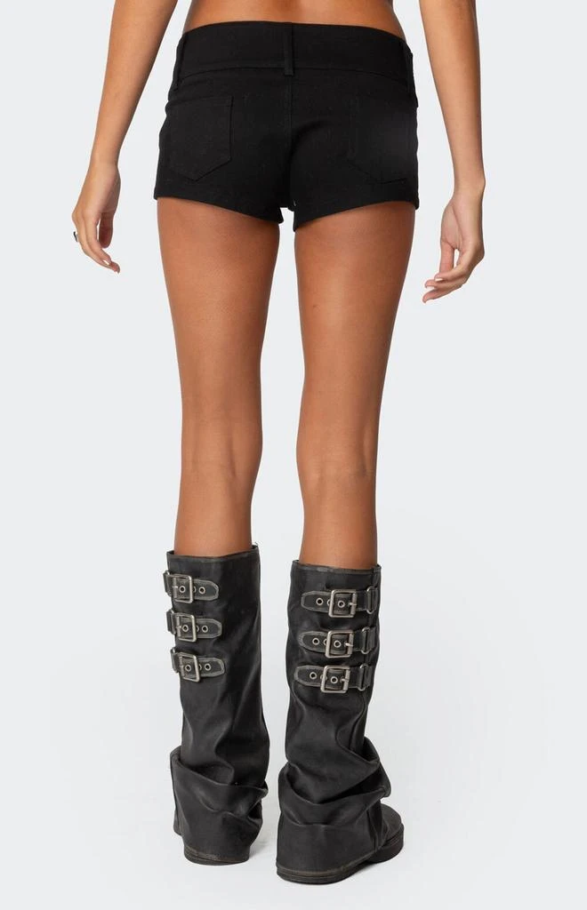 Edikted Studded Belt Denim Micro Shorts 5