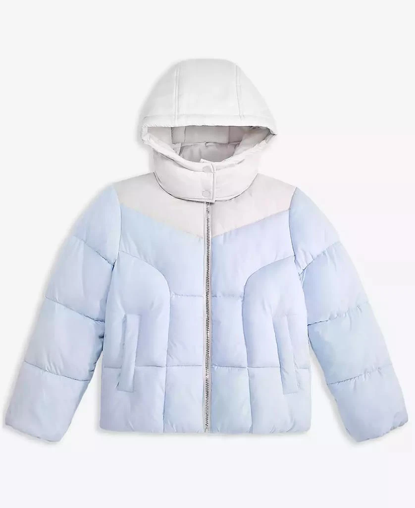 Sam Edelman Big Girls Contrast Yoke Puffer Jacket