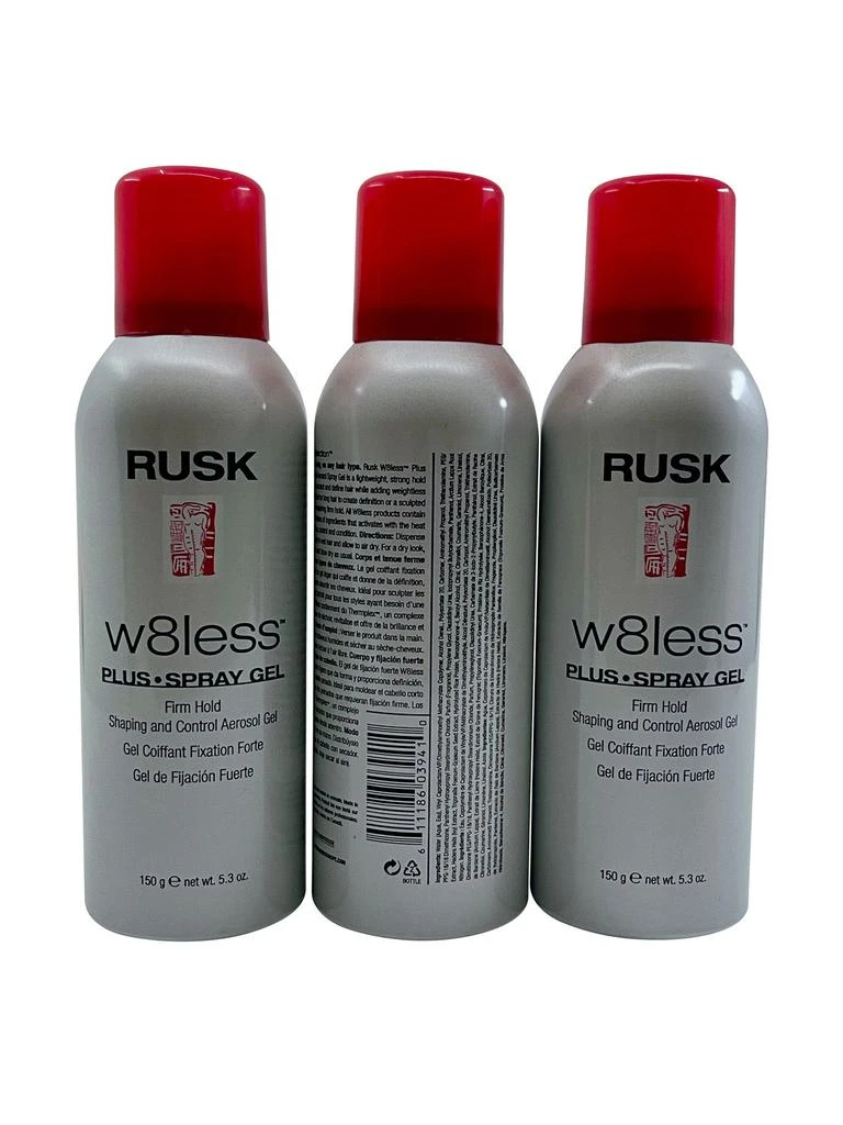 Rusk W8less Spray Gel Firm Hold 5.3 OZ Set of 3 2