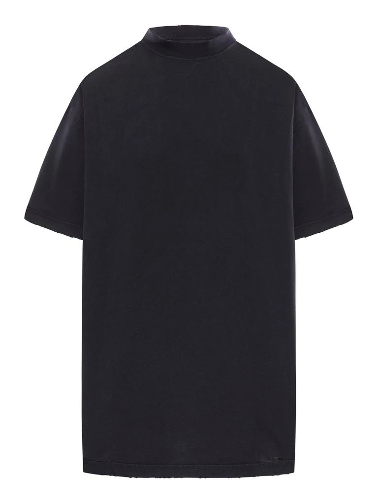 Balenciaga Balenciaga Logo Print Distressed Oversized T-Shirt 1