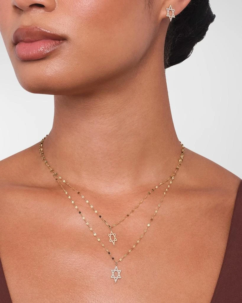 LANA 14K Gold Star of David Charm Necklace with Jump Ring, 16-18"L 2