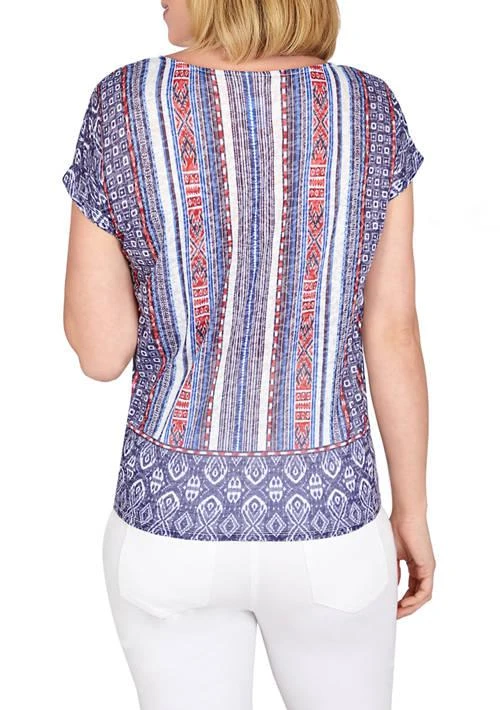 Ruby Rd Rd Must Haves Ii Tribal Print Top 2