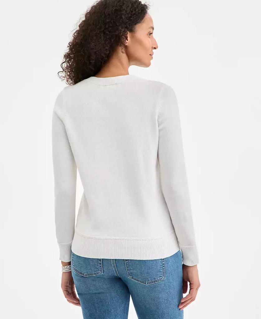 売れ筋商品|||スタイルアンドコー ニット&セーター アウター レディース Style &  Co Women's Cotton Crewneck Flag Sweater, Exclusively at Macy's Natural Style & Co Women's Cotton Cable-Knit Crewneck Sweater