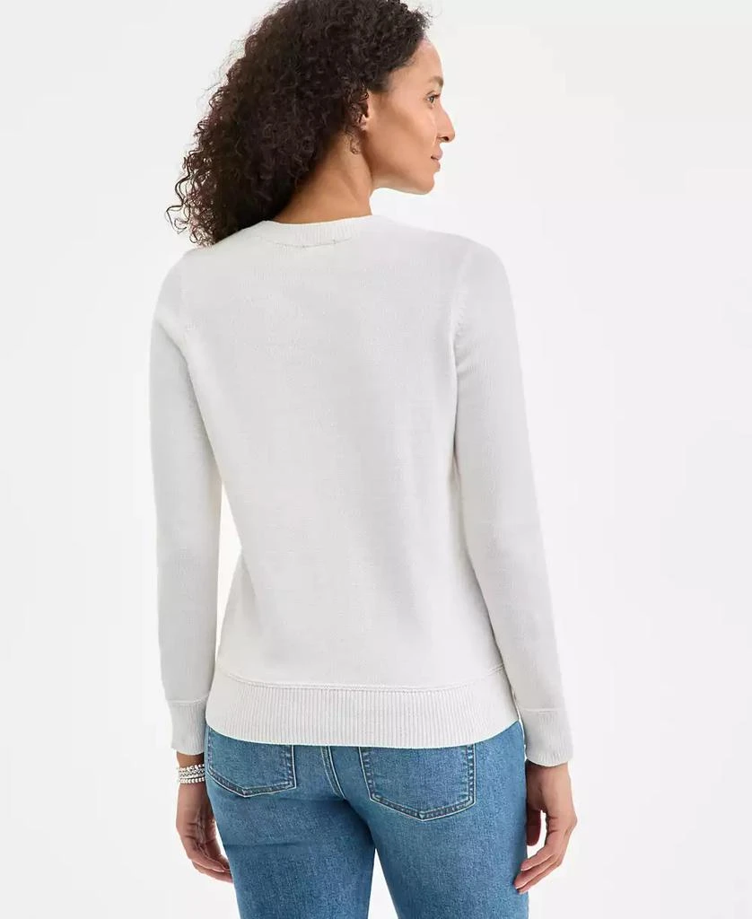 Style & Co Style &  Co Women's Cotton Crewneck Flag Sweater, Exclusively at Macy's 4
