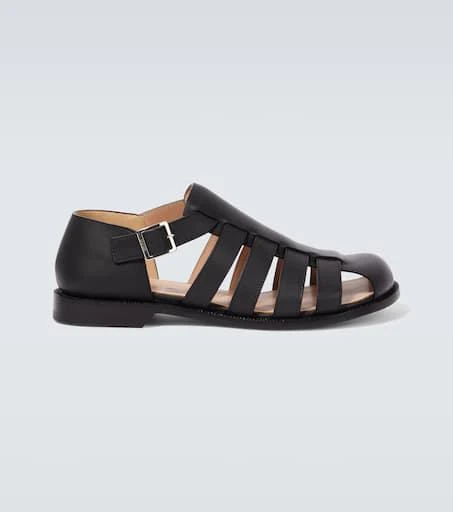 Loewe Campo leather fisherman sandals 1