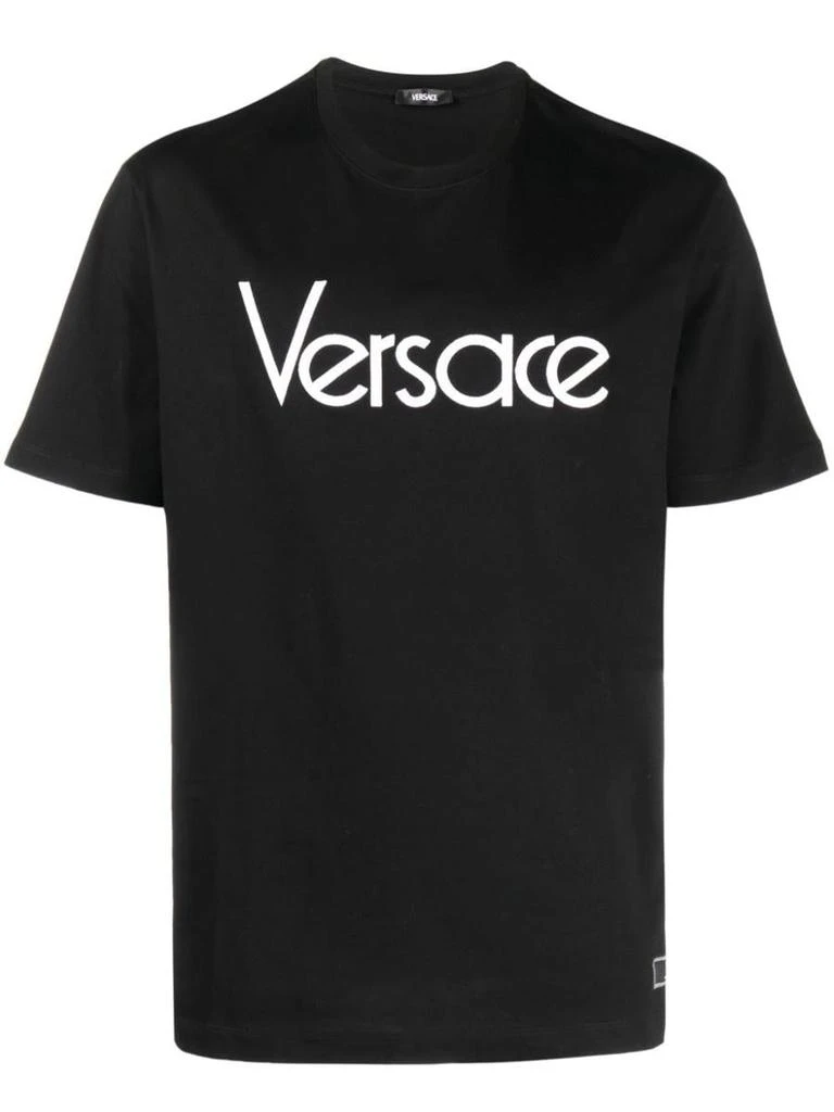 VERSACE VERSACE Logo-embroidered T-shirt 1