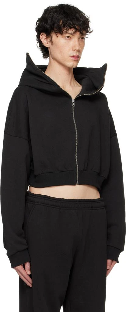 Entire Studios Black Cropped Full Zip Hoodie 2