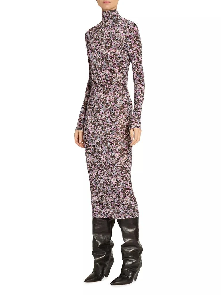 Isabel Marant Vanessa Floral Jersey Turtleneck Dress 4