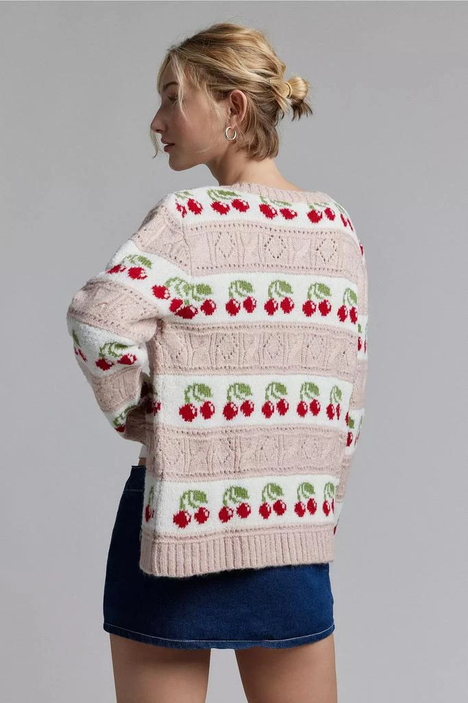 Kimchi Blue Kimchi Blue Cherry Print Knit Cardigan 4