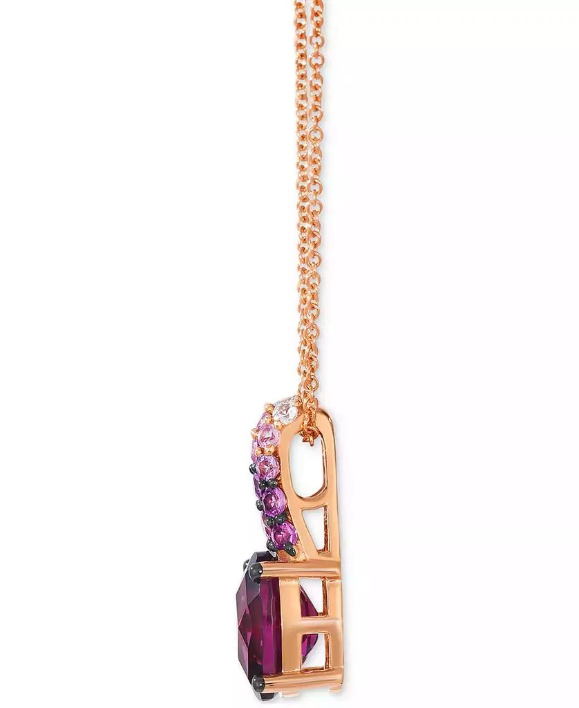Le Vian Raspberry Rhodolite® (2-1/4 ct. t.w.), Pink Sapphire Ombré (1/3 ct. t.w.) 
White Sapphire (1/20 ct. t.w.) Pendant Necklace in 14k Rose Gold, 20" 2
