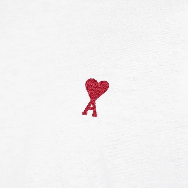 AMI White Ami De Coeur T-shirt 4