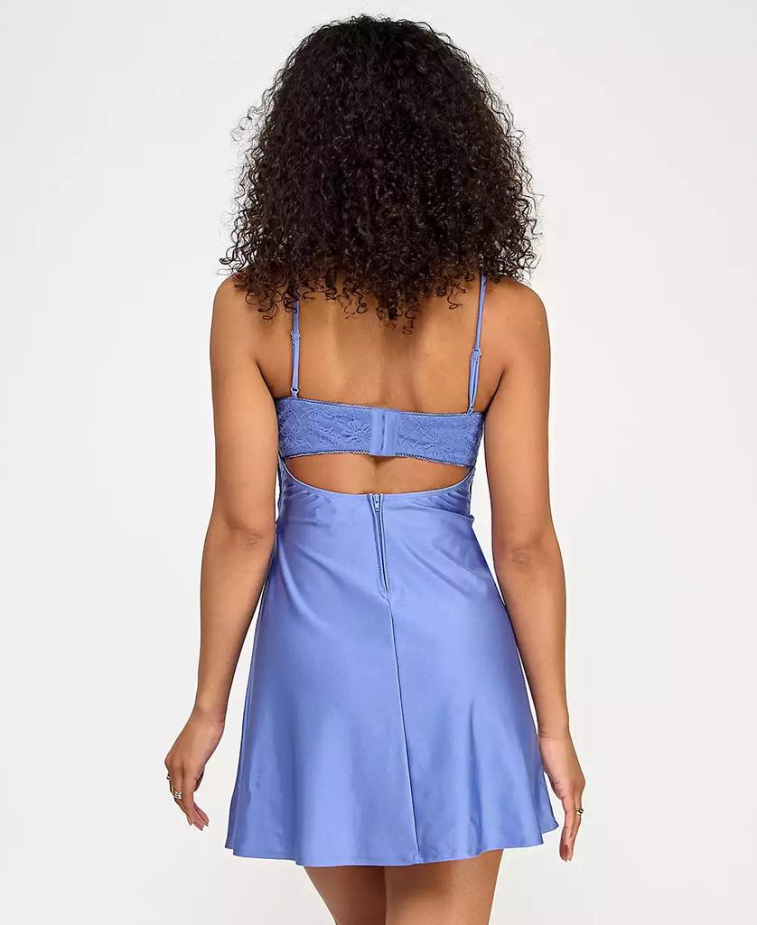 Emerald Sundae Juniors' Lace-Trim Fit & Flare Dress