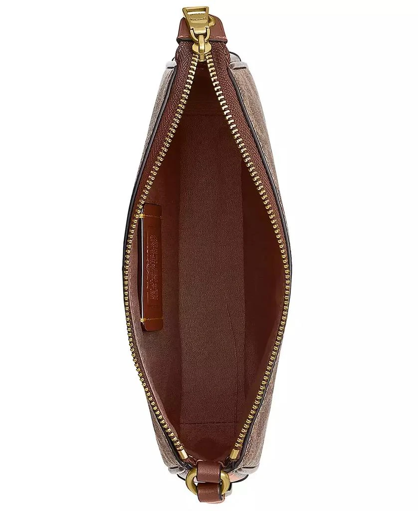 Coach Plaza Mini Signature Canvas Shoulder Bag 18 6