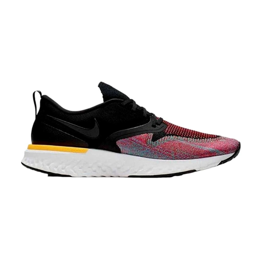 NIKE Odyssey React 2 Flyknit Black/Black-University Red  AH1015-005 Men's 1