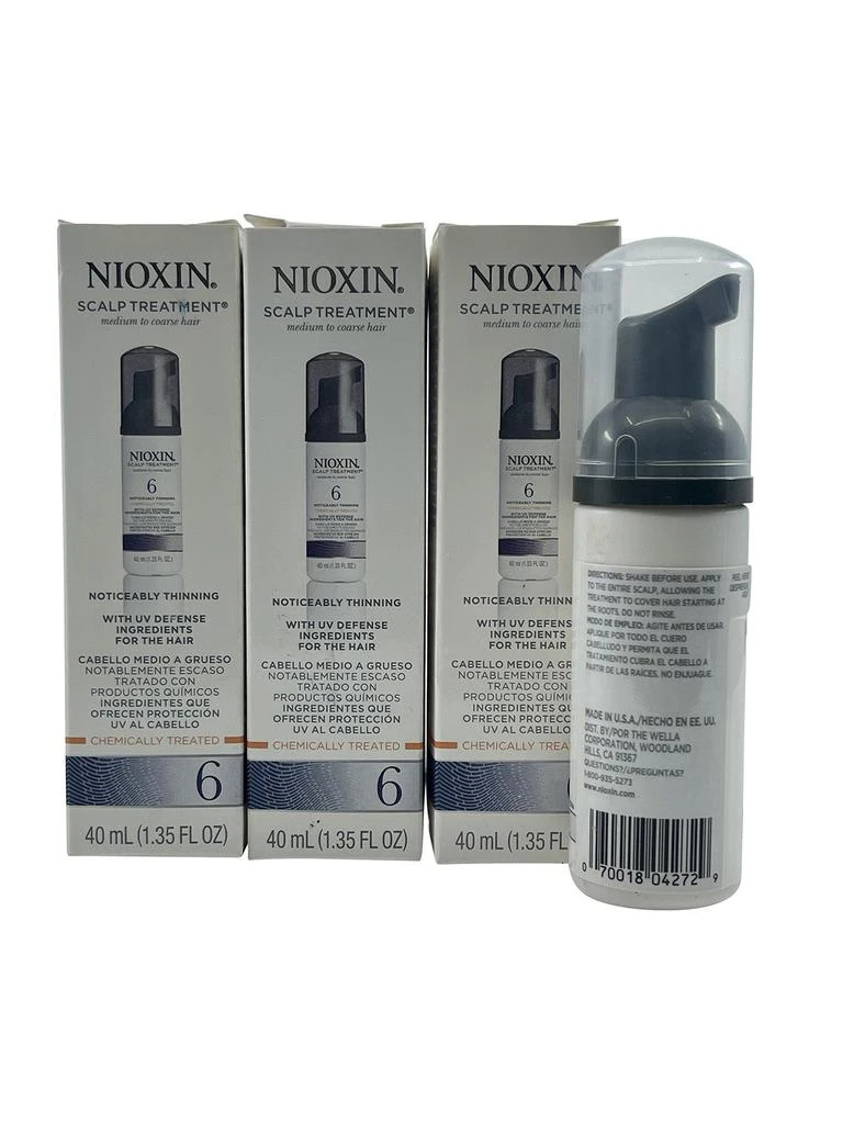 NIOXIN Scalp Treatment 6 Chemically Treated Hair 1.35 OZ Set of 3 3