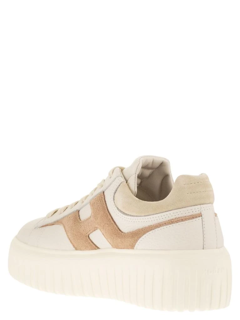 hogan H-STRIPES Leather and Suede Trainers with Extra-Light Sole 3
