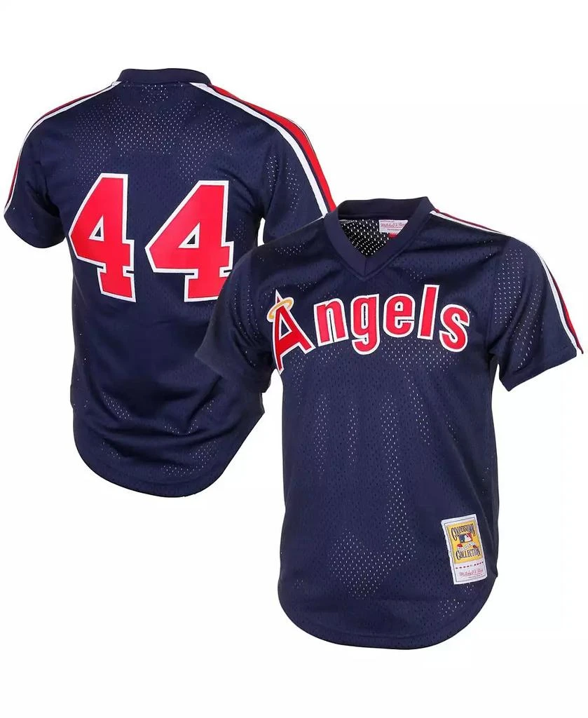 Mitchell & Ness Men's Reggie Jackson Navy California Angels Cooperstown Mesh Batting Practice Jersey 1