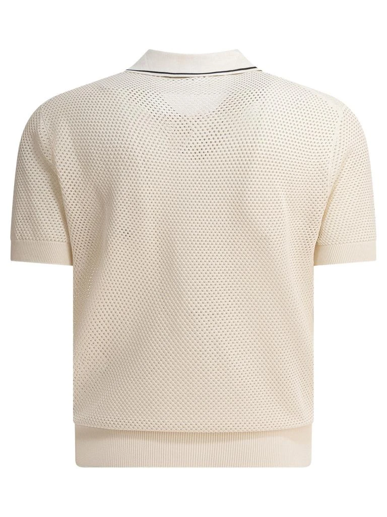 Prada Prada Logo-Embroidered Knitted Polo Shirt 2