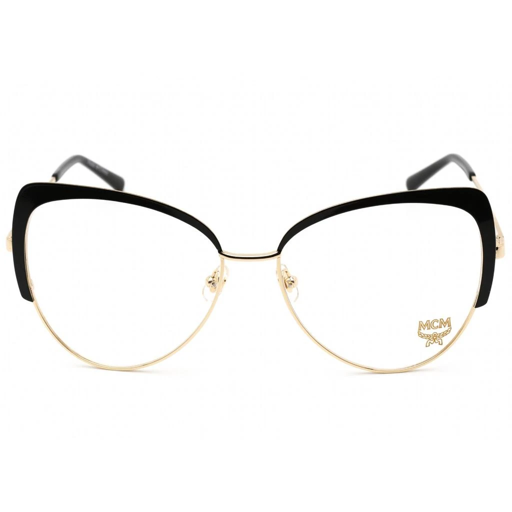 MCM MCM Women's Eyeglasses - Clear Lens Shiny Gold/Black Cat Eye Frame | MCM2128 733 2