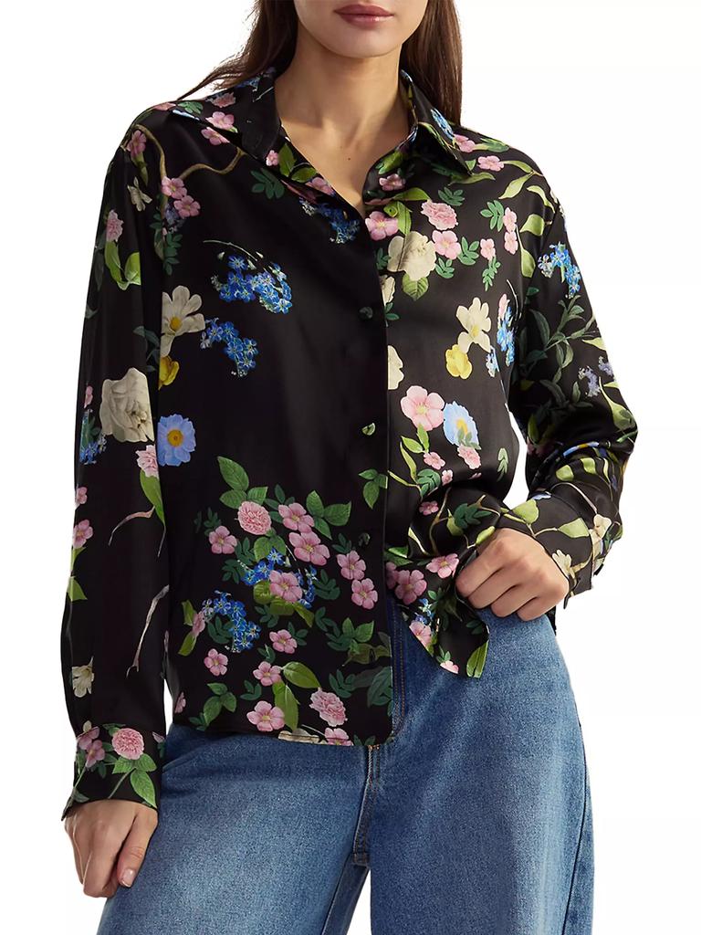 Cynthia Rowley Floral Silk Button-Front Shirt