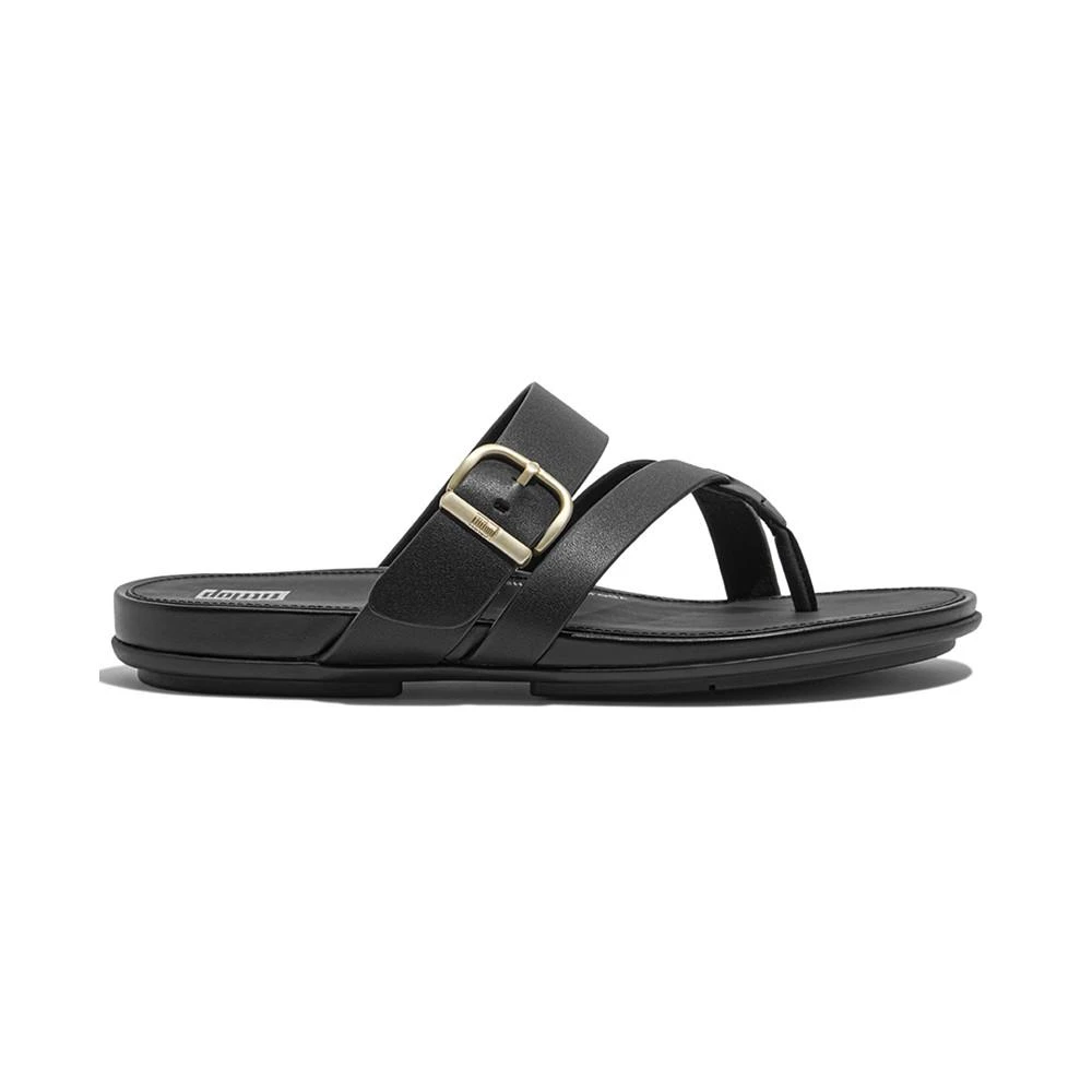 FitFlop Women's Gracie Buckle Leather Strappy Toe-Post Sandals 2