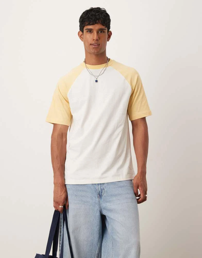 ASOS ASOS DESIGN relaxed raglan t-shirt in cream 1