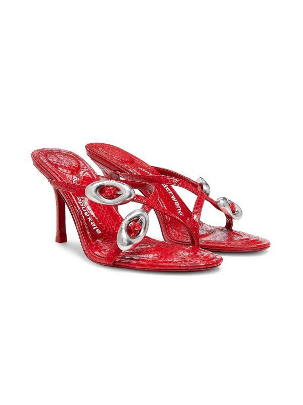 Alexander Wang Dome 85MM Embellished Watersnake Sandals 2