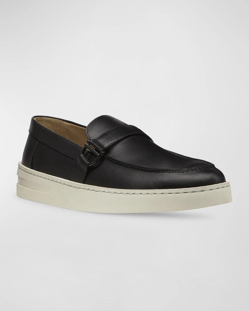 Stuart Weitzman Men's Hamptons Leather Buckle Loafers 2