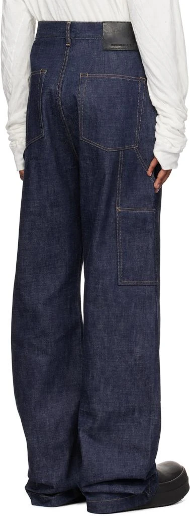 Rick Owens Indigo Porterville Double Knee Geth Cut Jeans 3