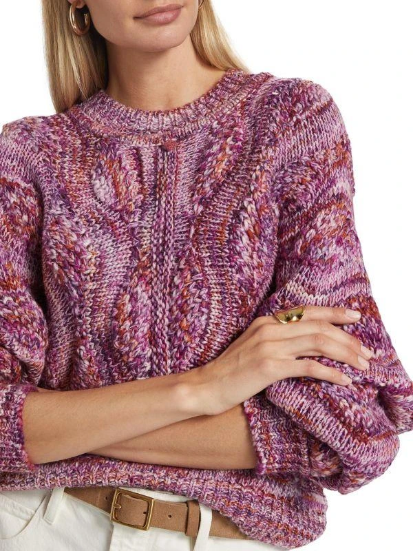 ba&sh Stimpo Cable-Knit Wool-Blend Sweater 4