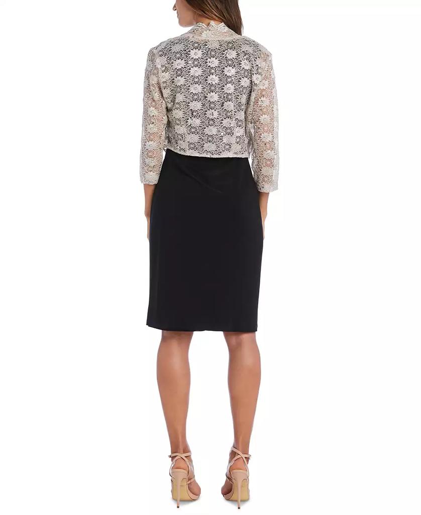 R & M Richards Scalloped Sequin Lace Bolero