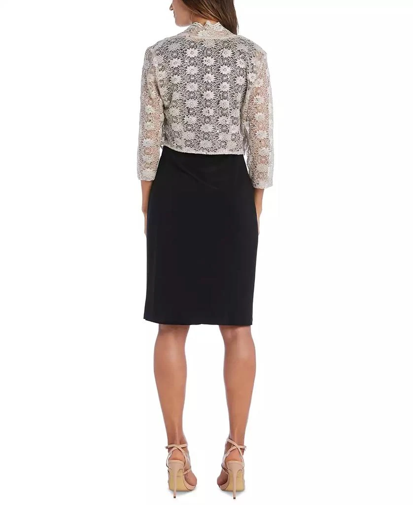 R & M Richards Scalloped Sequin Lace Bolero 2