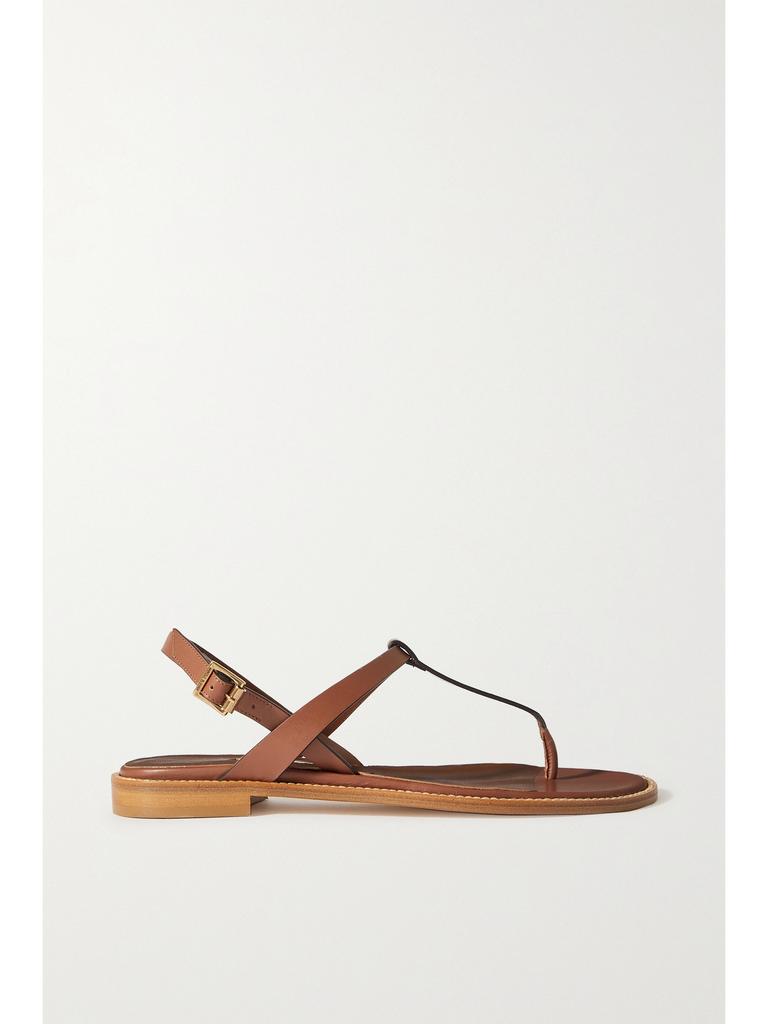 Manolo Blahnik Hata 皮革露跟凉鞋  - IT36