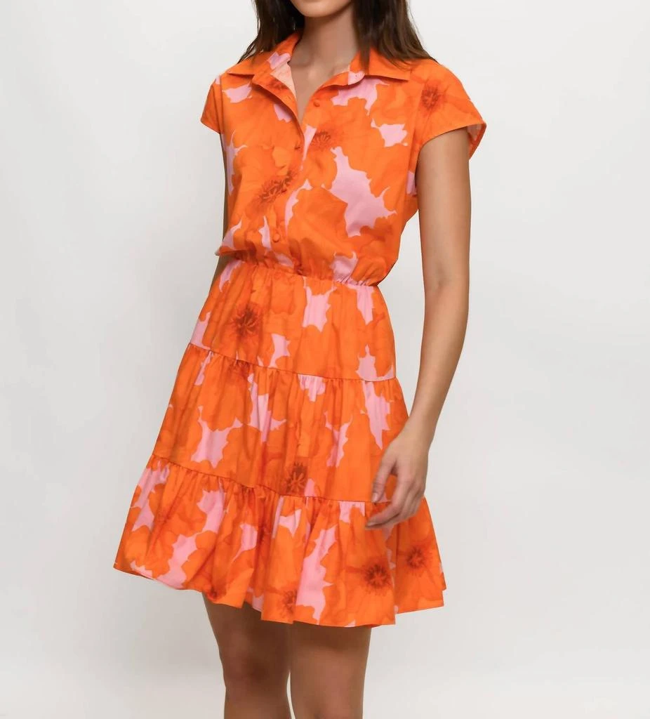 Bishop Mini Dress In Orange Romantic Floral – On Sale Now with Up to 49 ...