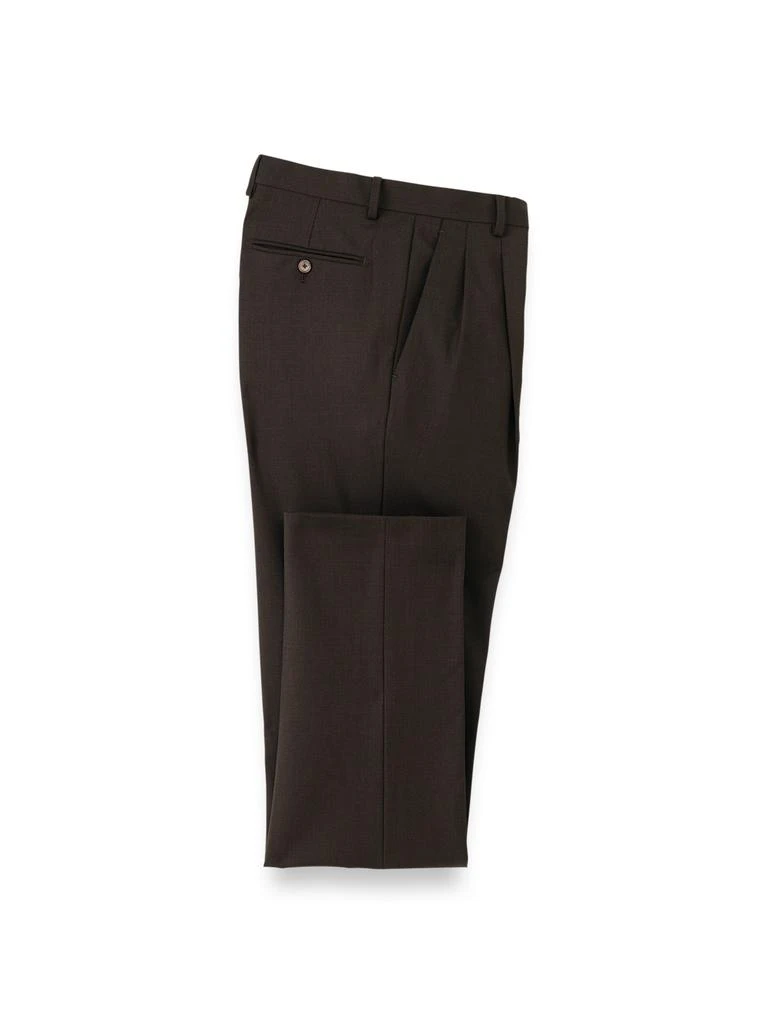 Paul Fredrick Wool Stretch Bengaline Pleated Suit Pants