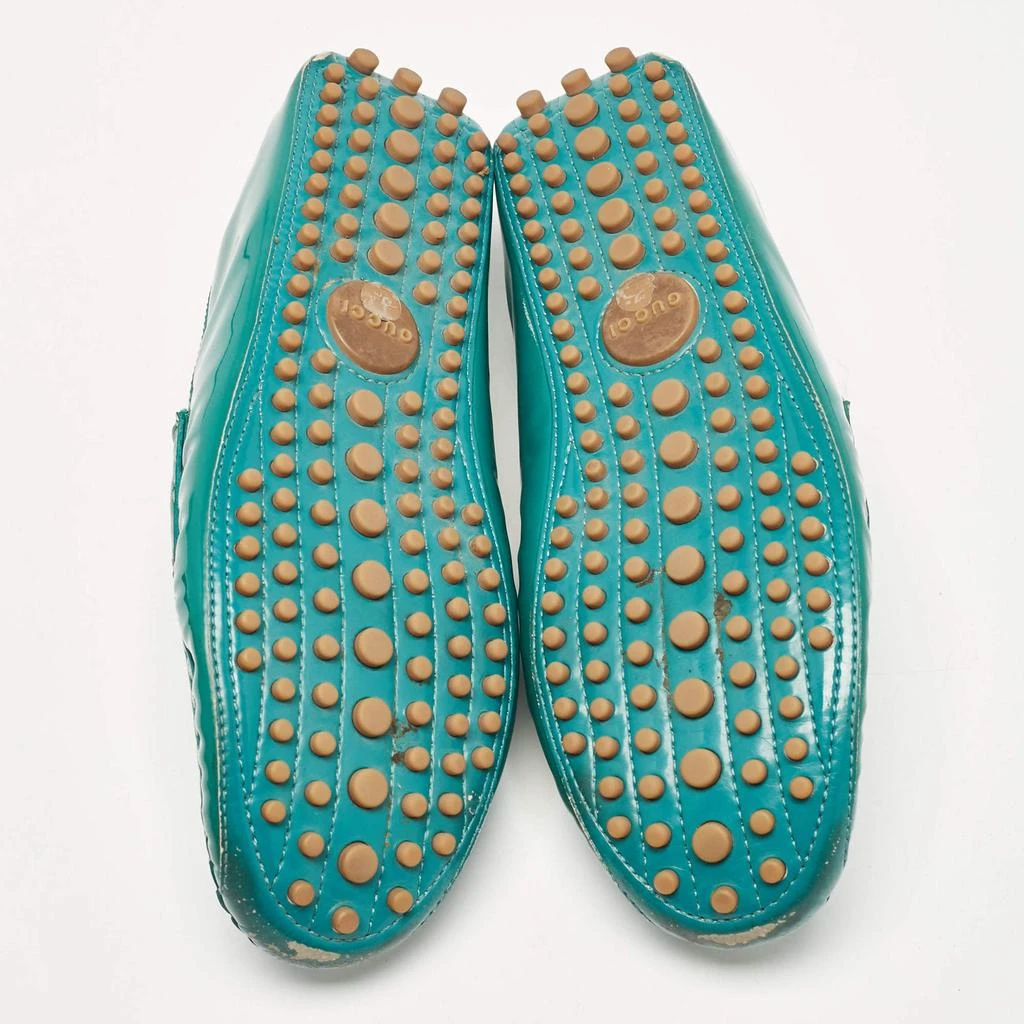 Gucci Gucci Green Patent Leather Slip On Loafers Size 38 6