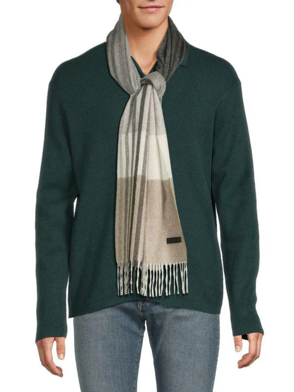 Bruno Magli Pattern Cashmere Scarf 1