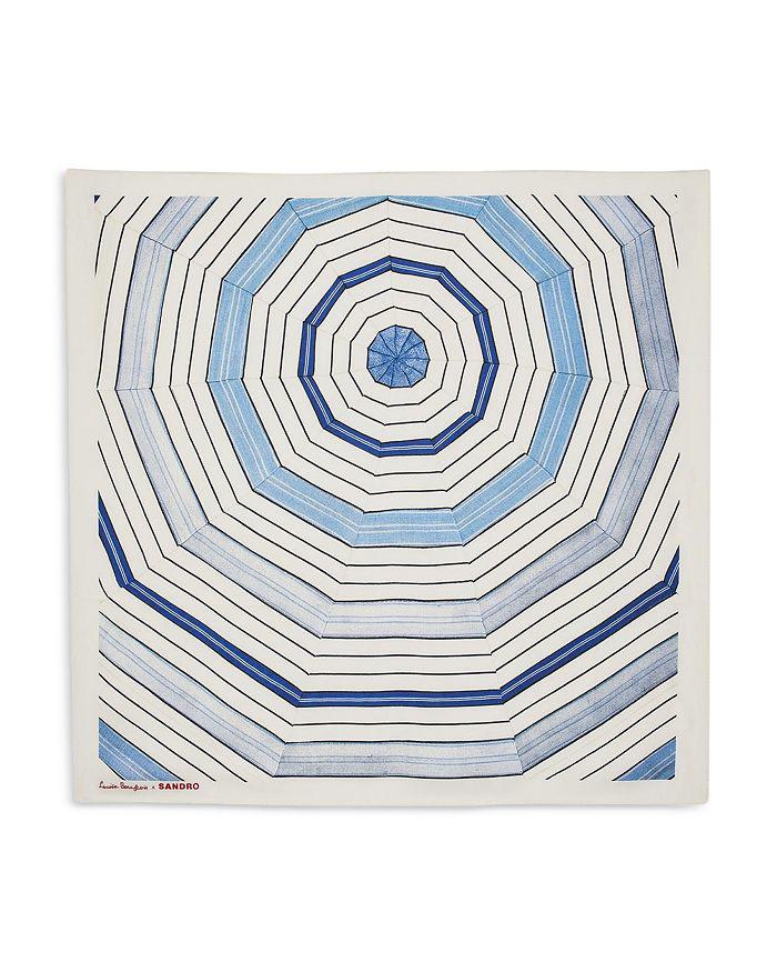 Sandro Sandro Striped Silk Scarf Top