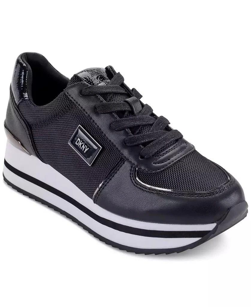DKNY Women's Davie Lace-Up Platform Sneakers 1