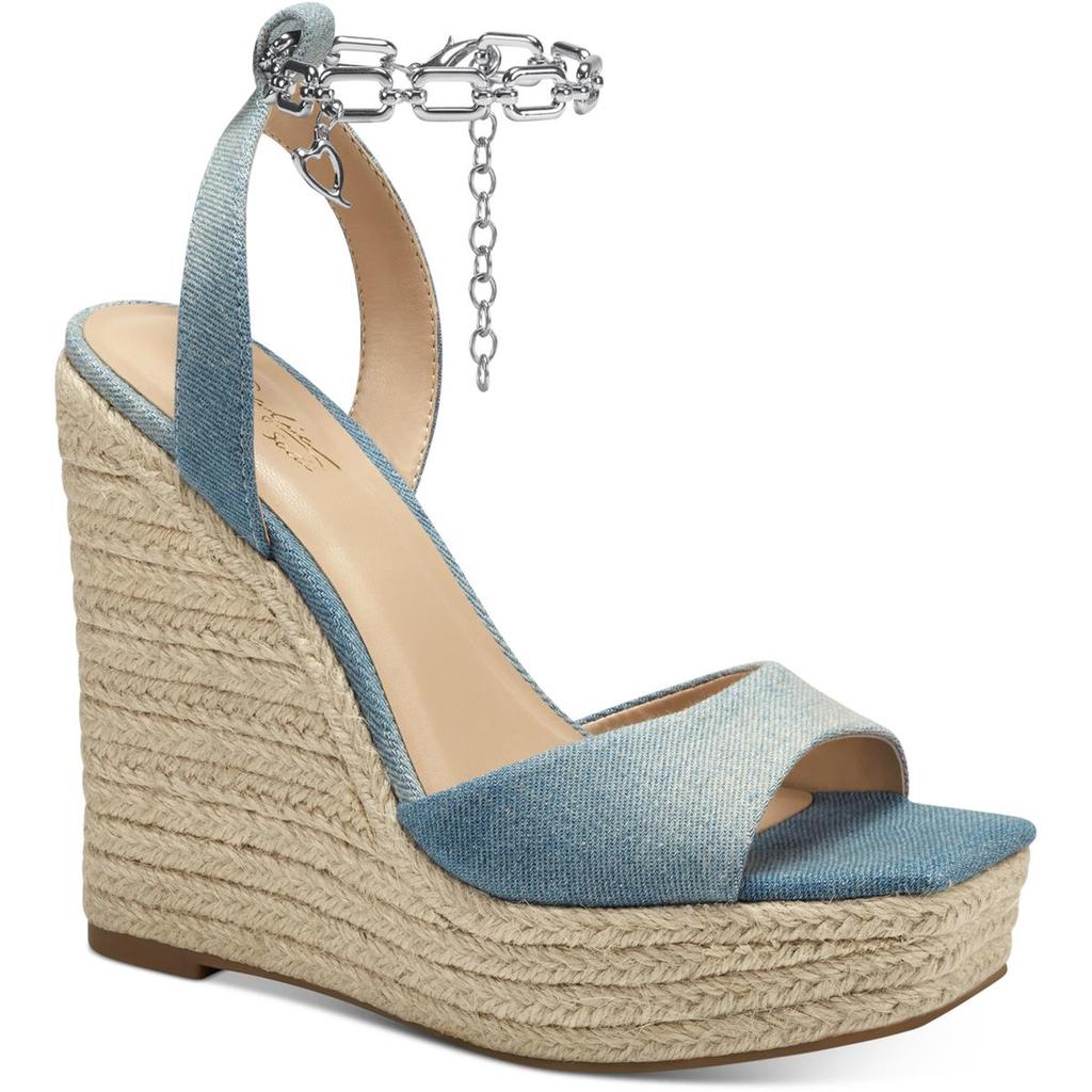 Thalia Sodi Caden Womens Chain Wedge Espadrilles