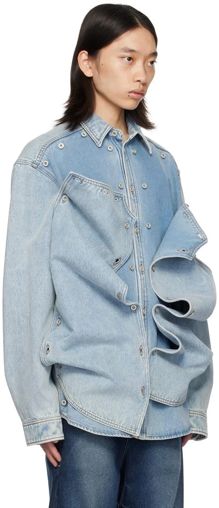 Y/Project Blue Snap Off Denim Shirt 2