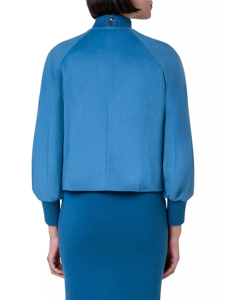 Akris Wool-Blend Crop Bomber Jacket 5